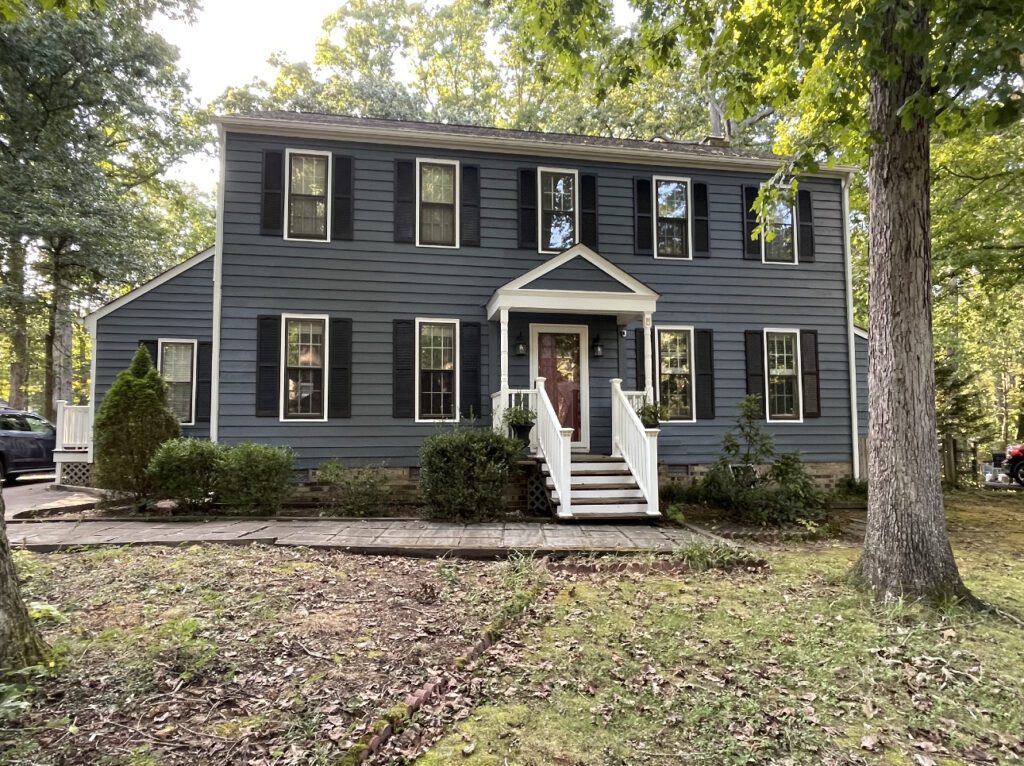 Newly painted exterior of home in Richmond, VA.