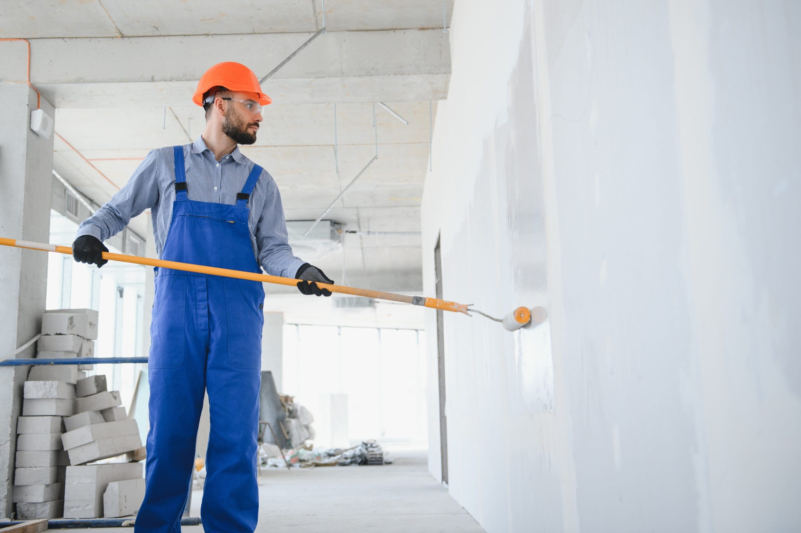 Highfill worker painting the inside of a home in Richmond, VA.
