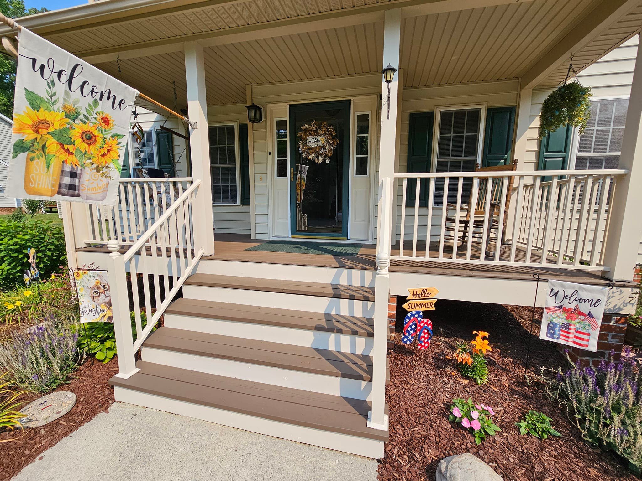 Freshly painted exterior of Richmond home.