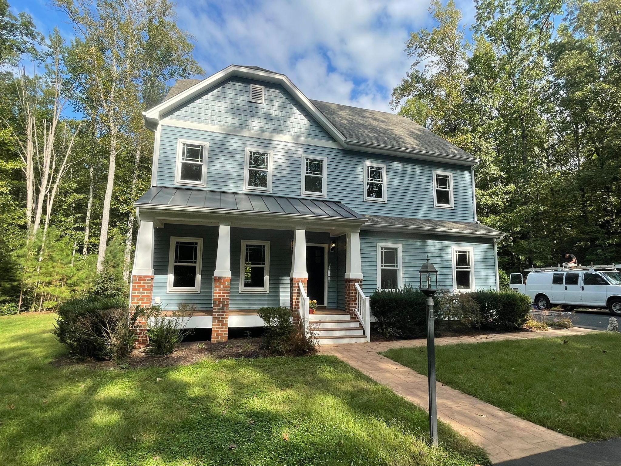 Freshly painted exterior of Richmond home.