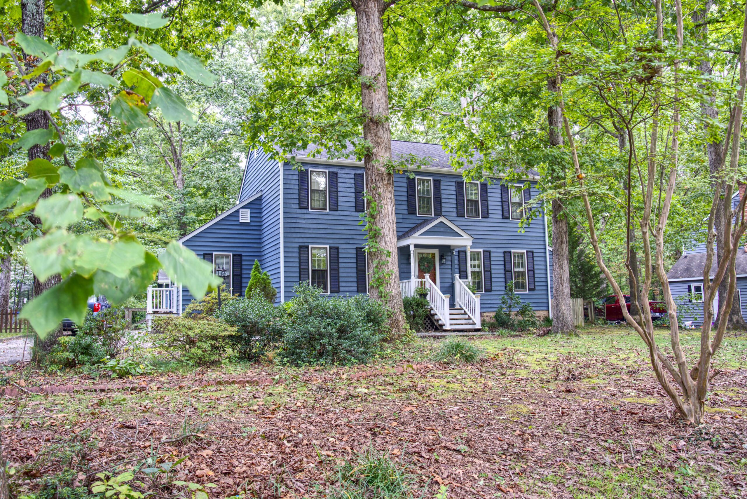 Freshly painted exterior of Richmond home.