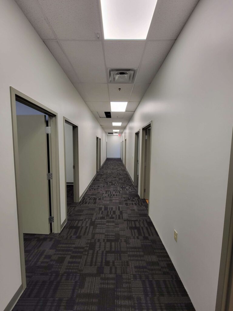 Freshly painted interior of business in Richmond, VA