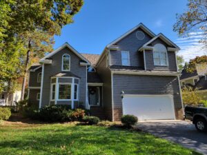 Freshly painted exterior of home in Richmond, VA