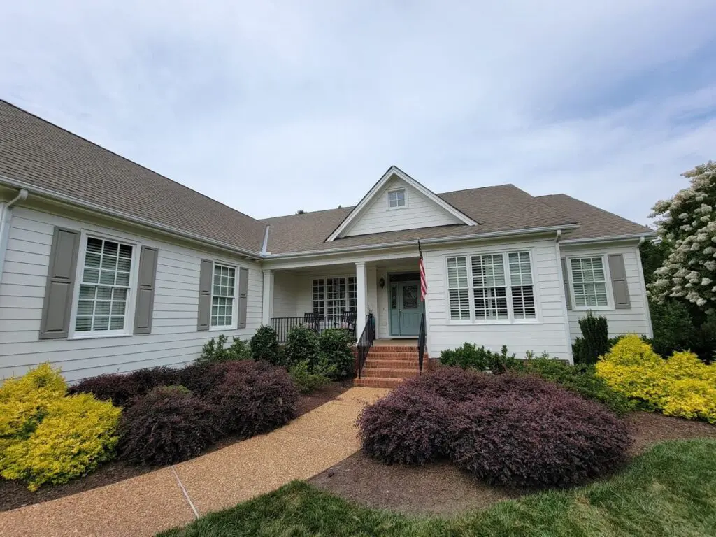Freshly painted exterior of Richmond home.