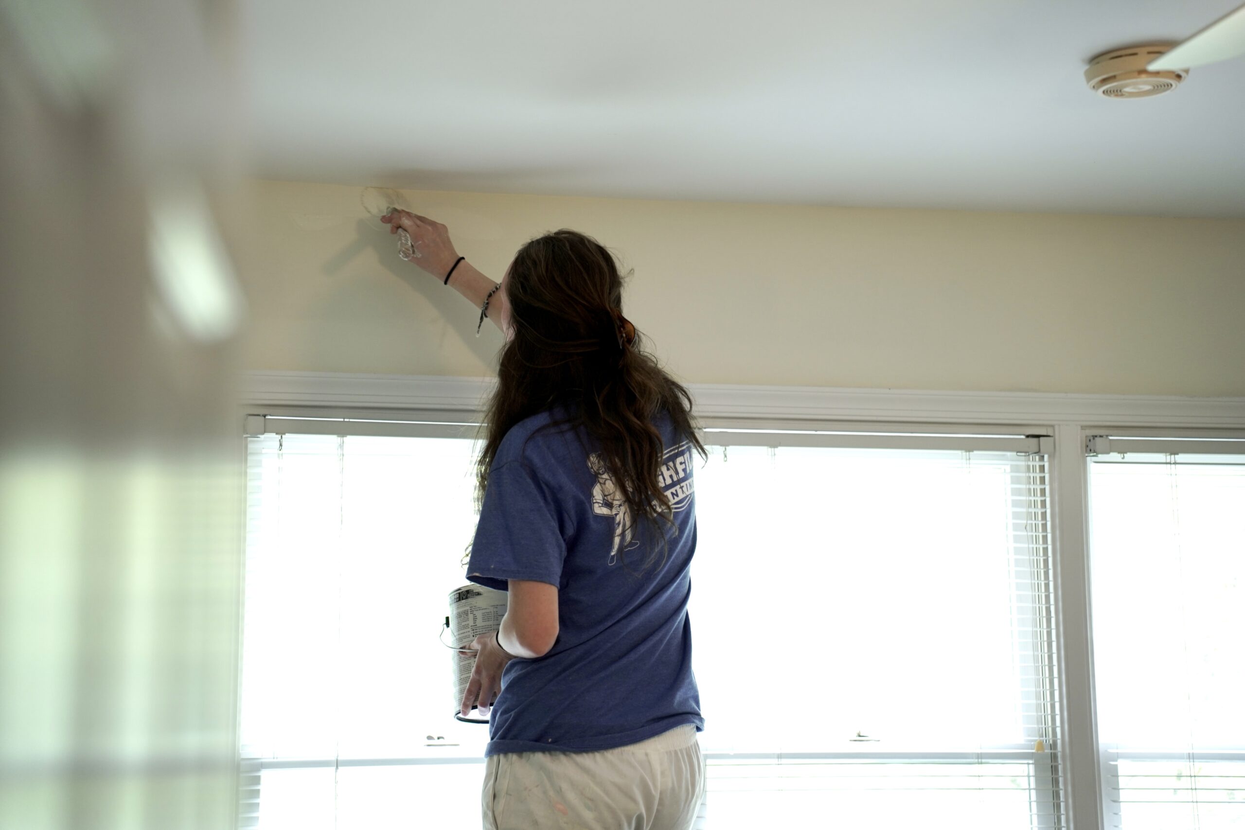 Highfill worker painting the interior of a home in Richmond, VA.